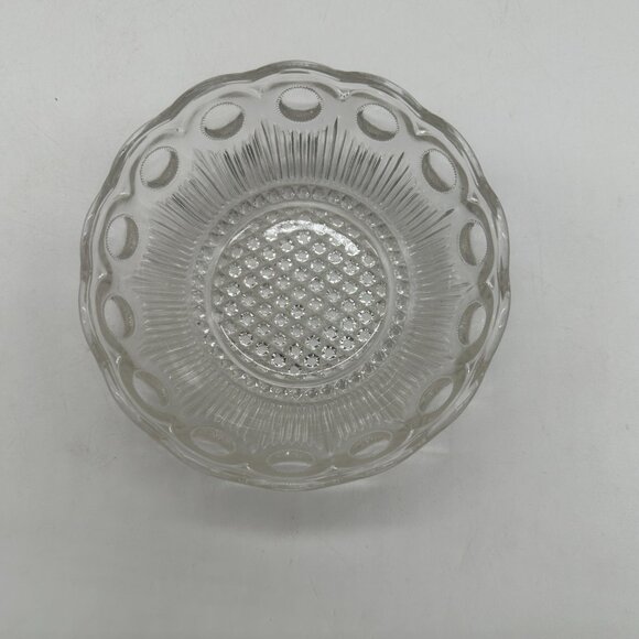Vintage Bartlett Collins St Genevieve Clear Nappy Bowl Small 4 1/2" - Picture 2 of 3